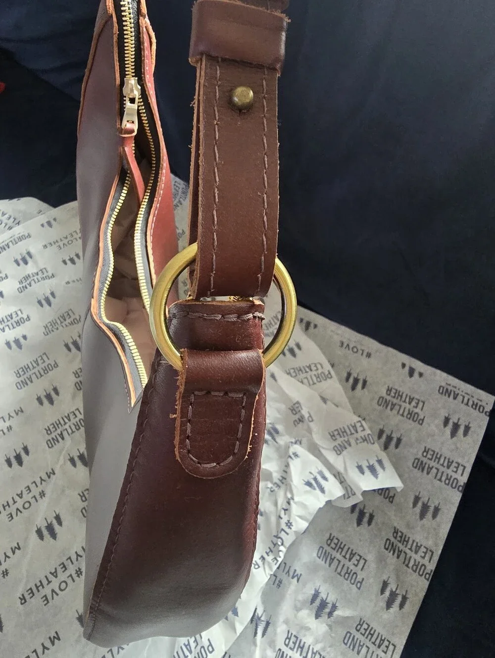 NWOT! Portland Leather Goods, Nora Shoulder Bag, Cognac, MSRP $168